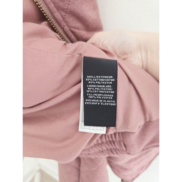 Bagatelle Quilted Cotton French Terry Zip Up Pink Stand Collar Womens Jacket XL - Picture 12 of 13